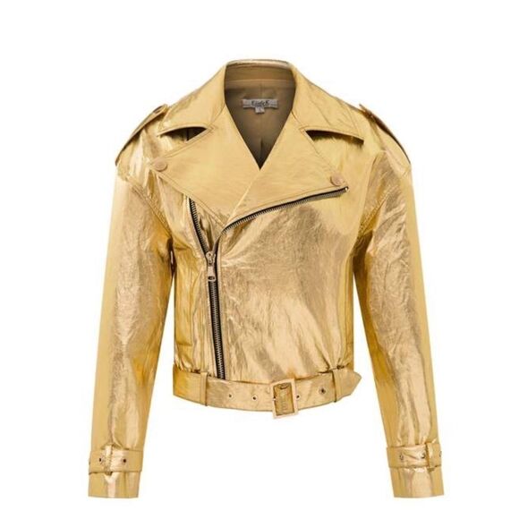 Elodie K by Renato Nucci vegan leather Biker jacket size small - Picture 1 of 4
